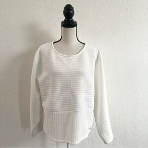 MARC NEW YORK White Pullover Dolman Sleeve Sweater XL Scoop Neck Business Casual